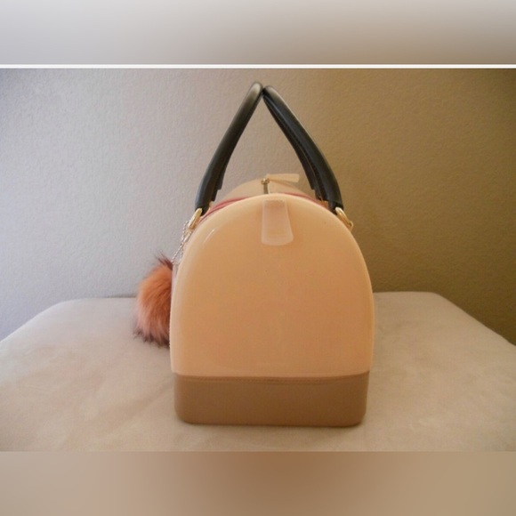 EXTRAS Auth Furla Candy Cookie leather & handles, excellent, & pink purse - Picture 11 of 16